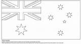 Australian Flag Coloring Page sketch template