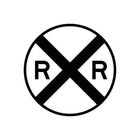 Railroad Crossing Sign Train Warning 1 Vector .eps, .svg, .dxf & 1 .png ...