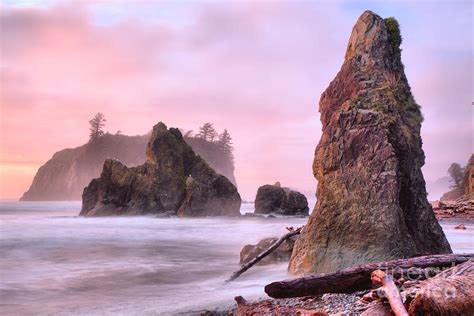 Pink Sunset At Ruby Beach Photograph by Adam Jewell - Fine Art America