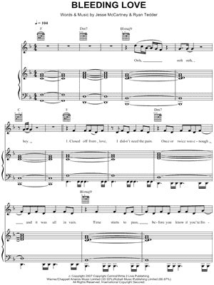 Bleeding love chords - jawermagnet