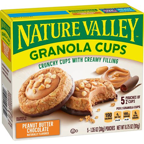 Peak Edition Nature Valley Granola Cups, Peanut Butter Chocolate 5 ct; 6.75 oz | Shipt
