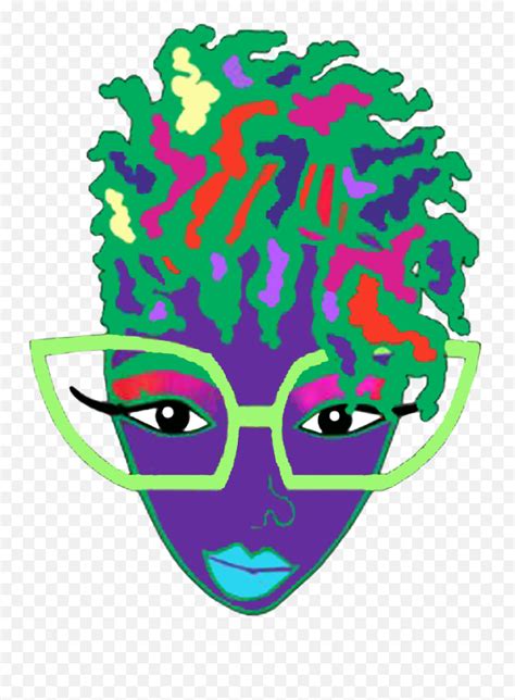 Afro Natural Hair Locs Colorful Tagged - Clip Art Emoji,Natural Hair Emoji - free transparent ...