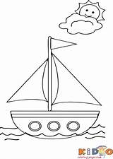 Summer Boat Coloring Pages For Kids sketch template