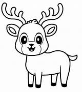 Smiling Deer coloring Page  Download Print Or Color Online For Free sketch template