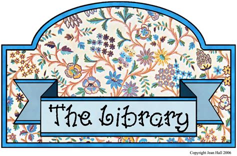 ArtbyJean - Vintage Indian Print: Make a "The Library" sign for your ...