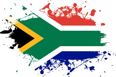 Printable Country Flag of South Africa - Ink Splat | Vector Country Flags of the World