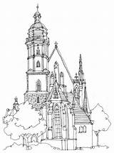 Monastery Coloring Pages Sketch Page sketch template