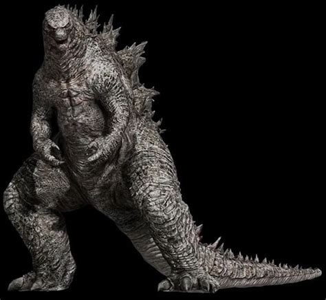 Godzilla Statue on Black Background