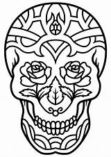 Skull Coloring Pages Sheets Hand Adult  sketch template