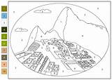 Machu Picchu Color By Number  Free Printable Coloring Pages sketch template