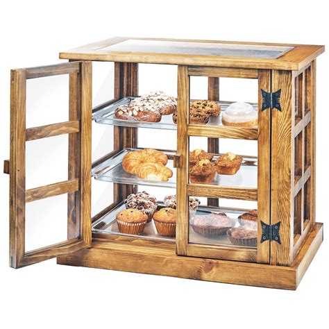 Cal-Mil 3621-99 Madera Rustic Pine 3 Tier Paneled Bakery Display Case ...