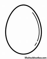 Egg Coloring Pages Free Printable PDF Templates  Life Should Cost Less sketch template