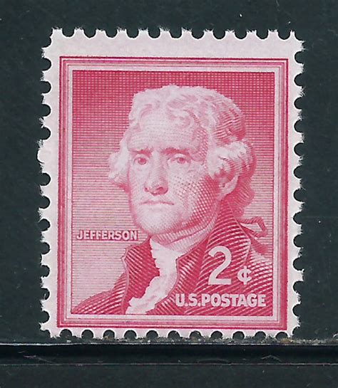 1954 Vintage US 2 cent postage stamp Thomas Jefferson 1950s | Etsy