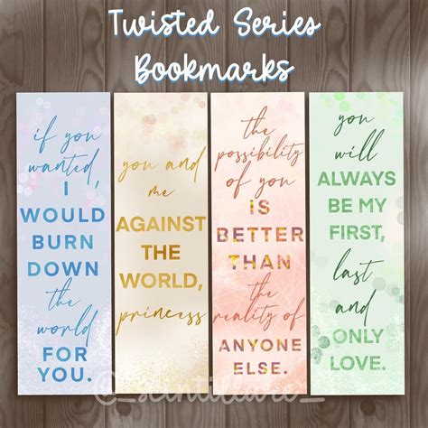 Twisted Series Bookmarks Ana Huang Romance Book Series - Etsy New Zealand