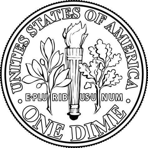 Back of a Dime | ClipArt ETC