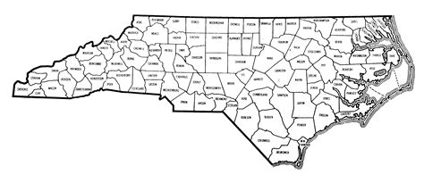 Printable Map Of Nc Counties