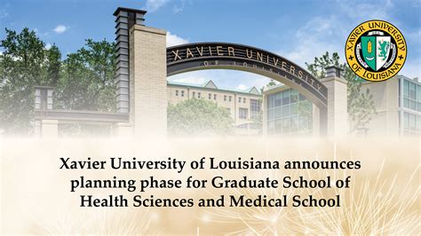 Xavier University of Louisiana announces planning phase for Graduate School of Health and ...