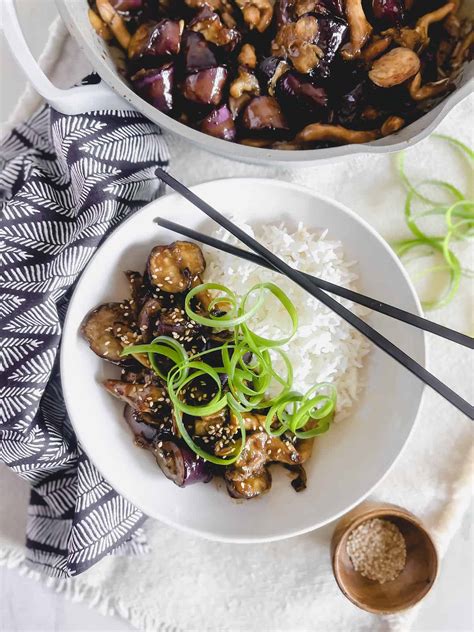 Japanese Eggplant and Oyster Mushroom Stir Fry - Big Delicious Life