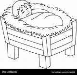 Baby Jesus In The Manger Coloring Pages sketch template