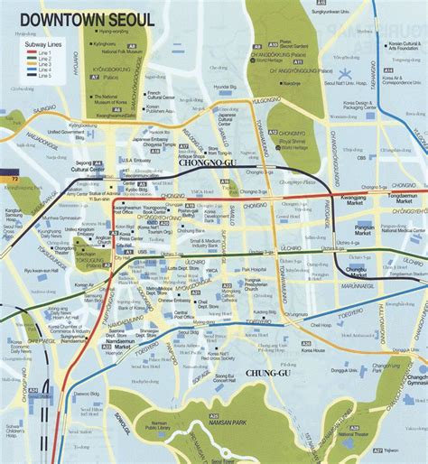 Map of Seoul Korea - Free Printable Maps