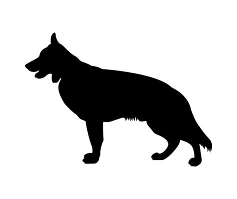 German Shepherd Silhouette Vector Art, Icons, and Graphics for Free ...