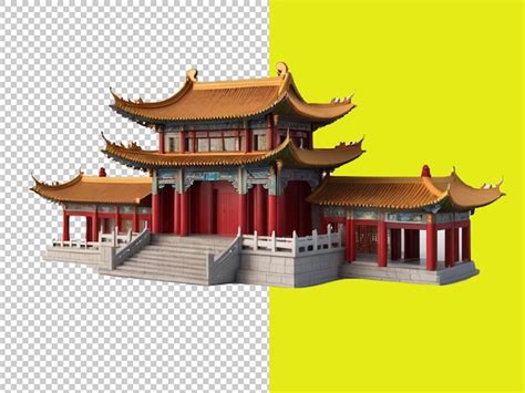 Premium PSD | Psd f a 3d chinese temple