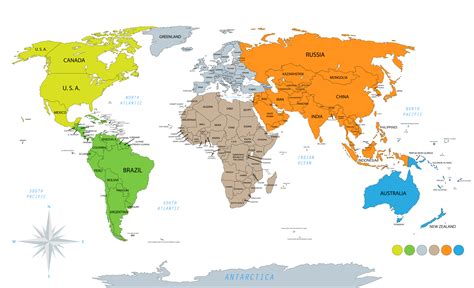 World Map Of Countries And Continents - Ricky Christal