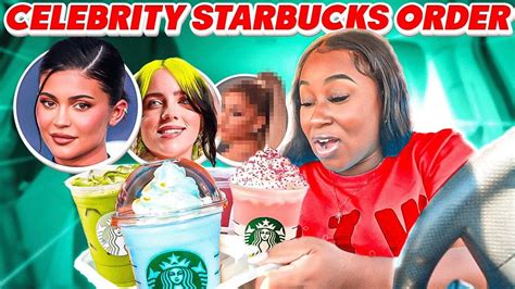 Trying Celebrities FAVORITE drinks at Starbucks! - YouTube