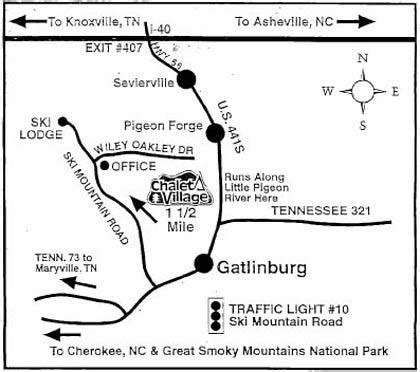 Map of Gatlinburg TN