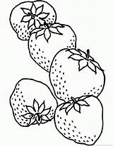 Strawberry Coloring Pages sketch template