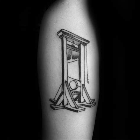 50 Guillotine Tattoo Designs For Men – Beheaded Ink Ideas