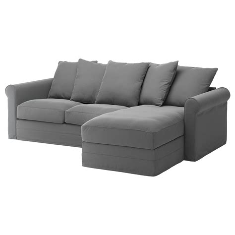 IKEA - GRÖNLID, Sofa, with chaise, Ljungen medium gray, The sofa's sections can be combined in ...