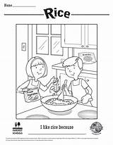 Rice Coloring Pages sketch template