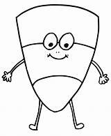 Cartoon Candy Corn sketch template