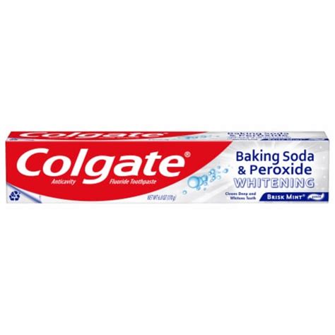 Colgate® Brisk Mint Flavored Baking Soda Peroxide Whitening Toothpaste, 6 oz - Kroger