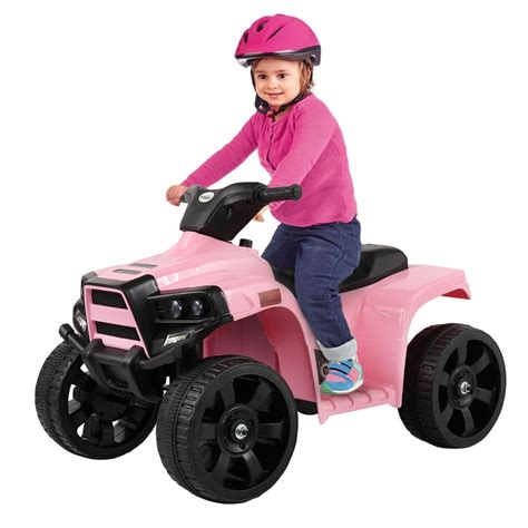 TOBBI Electric Kids Ride on ATV Quad Car 4-Wheel Ride-on Toy Vehicles w/Headlight,Horn for Boys ...