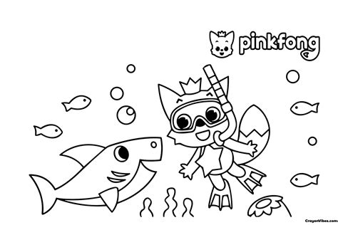 Pinkfong Baby Shark Coloring Pages Free Printable for Kids (en anglais)
