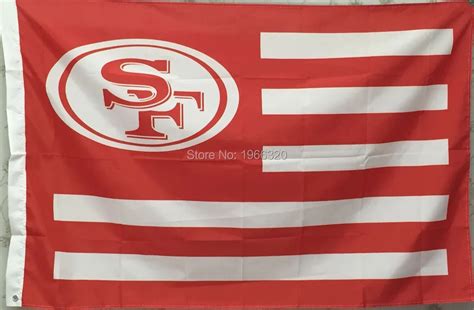 Football San Francisco 49ers Stripe USA Flag Banner Flying Flag 3ft x ...