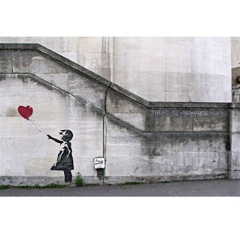 There Is Always Hope Balloon Girl (26"L x 18"H) - Banksy on Canvas ...