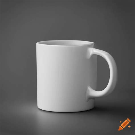 A blank white coffee cup mug mockup on Craiyon