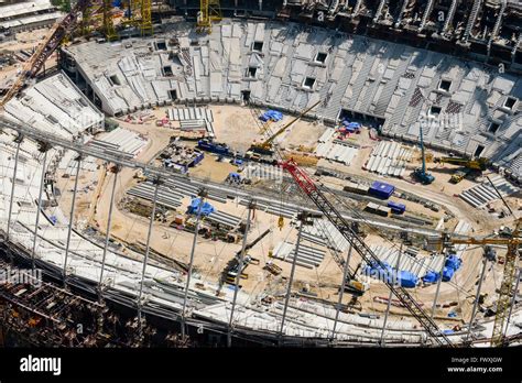 QATAR, Doha, construction site Khalifa International Stadium for FIFA world cup 2022, built by ...