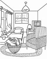 Cozy Coloring Page sketch template