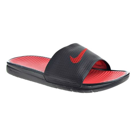 Nike - Nike Benassi Solarsoft Men's Slides Black/Sport Red-Black-Spirit ...