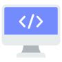 Free Web Programming And Coding Blue Screen SVG, PNG Icon, Symbol ...