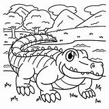 Premium Vector  Crocodile coloring page For Kids sketch template