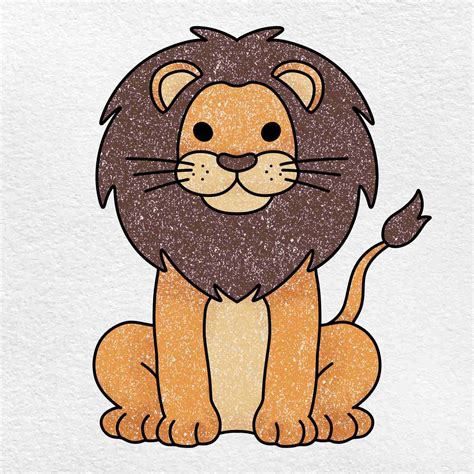 How to Draw a Cute Lion - HelloArtsy