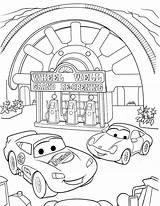Coloring Disney Pixar Cars Lightning Mcqueen Sally Carrera Mater Luigi  sketch template