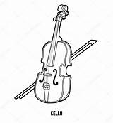 Cello Coloring Page sketch template