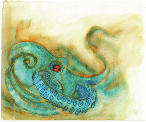 Octopus Painting by Nicole Hanusek - Fine Art America