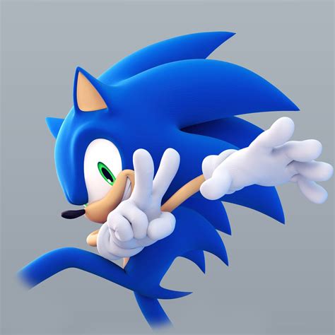 sonic the hedgehog is pointing his finger at something